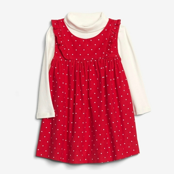 NWT Gap Kids Red Polka Dot Jumper Set - Picture 1 of 6